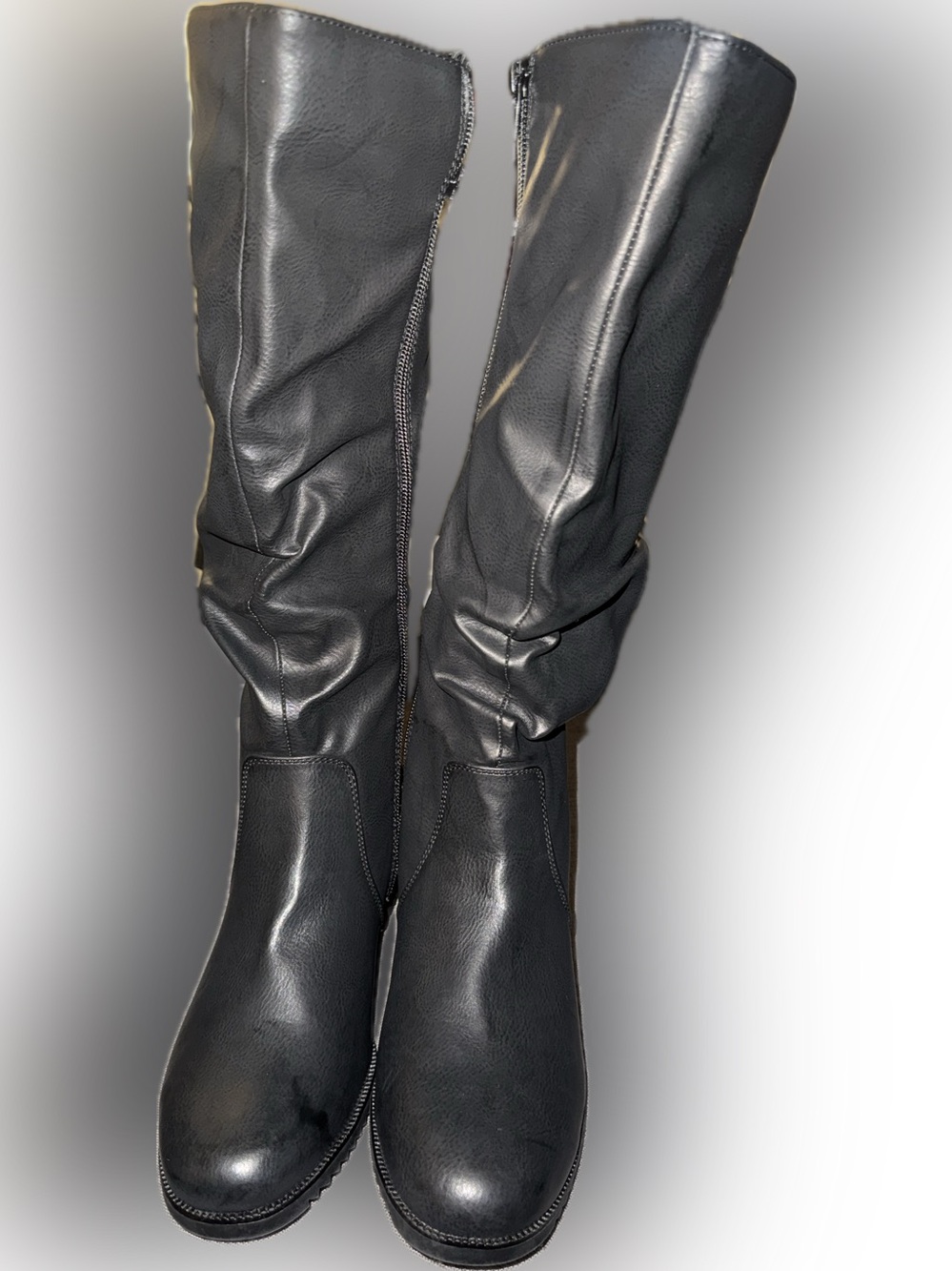 Cliffs by WHITE MOUNTAIN Black Slouch Knee-High Heeled Boots